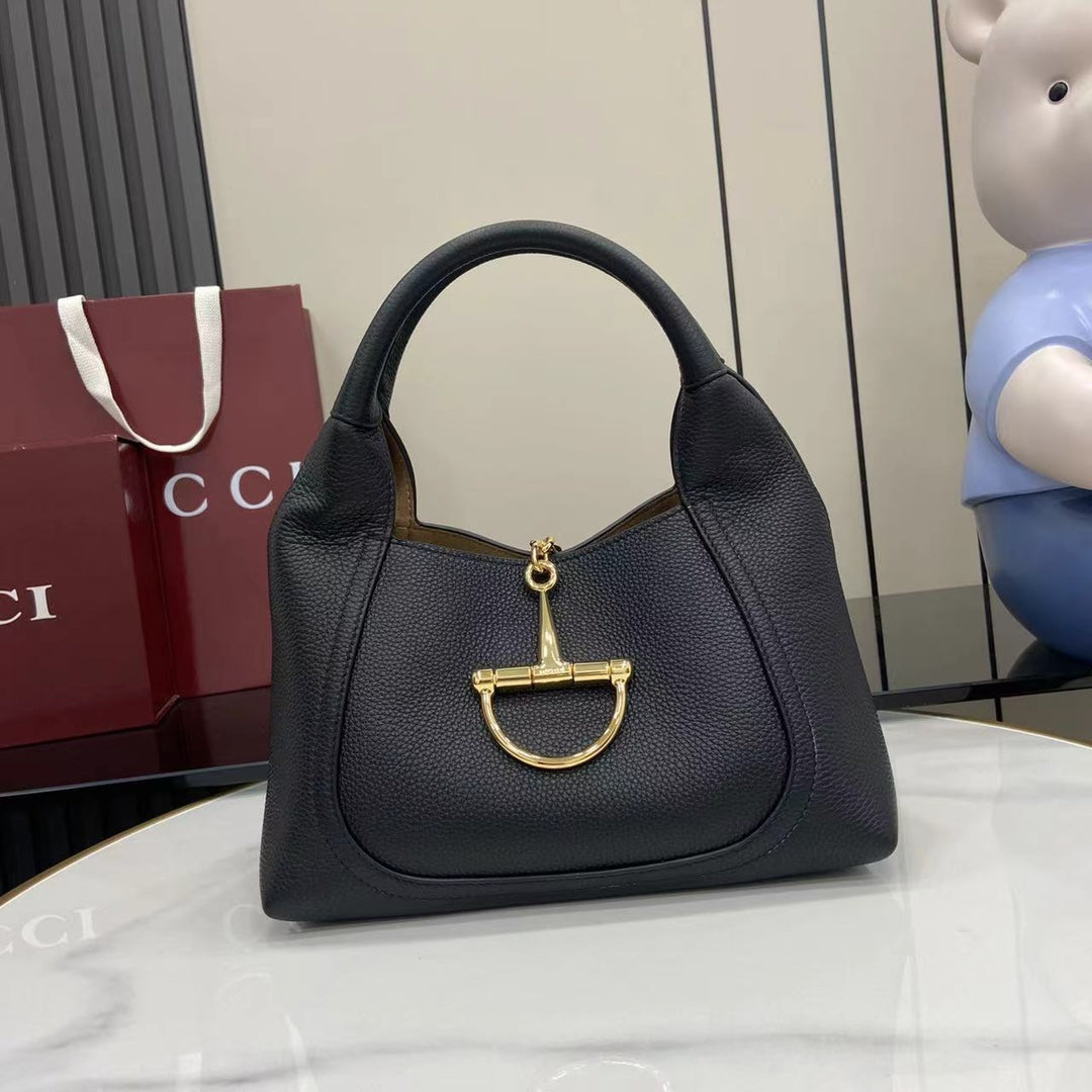 Softbit Shoulder Bag Black Leather