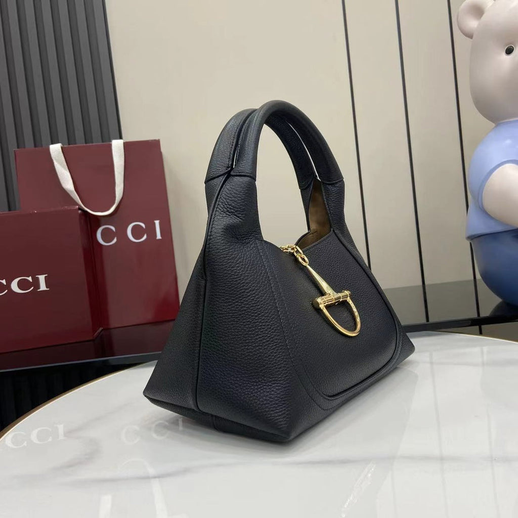 Softbit Shoulder Bag Black Leather
