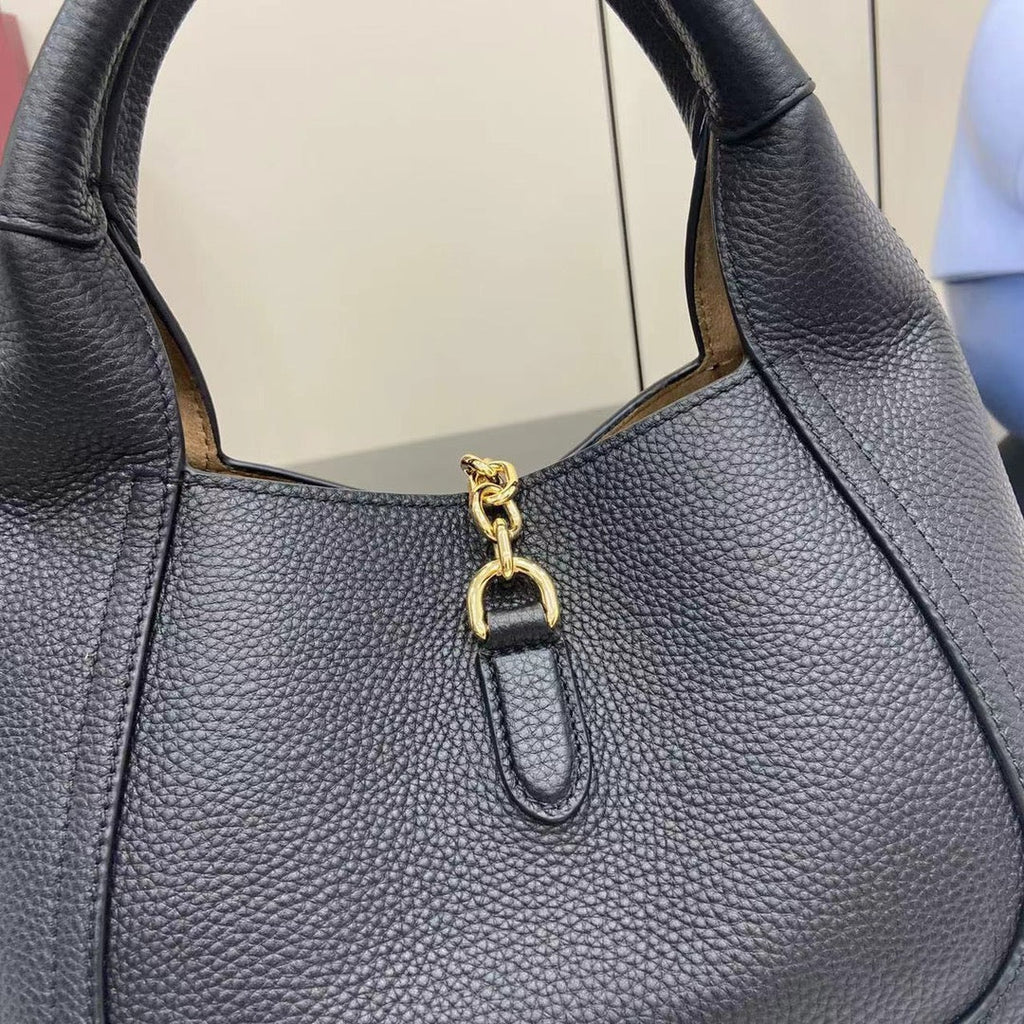 Softbit Shoulder Bag Black Leather