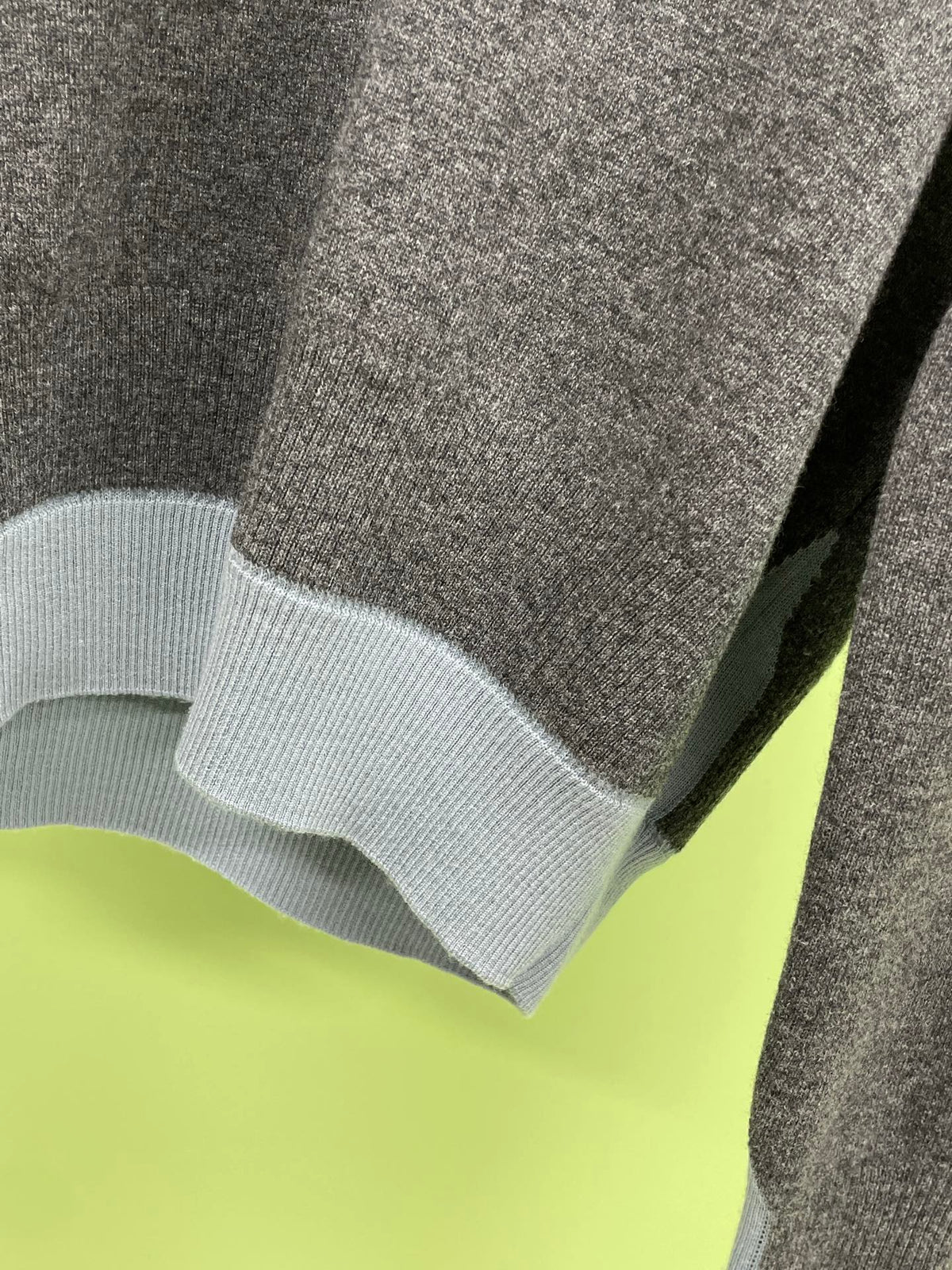 Two-Piece Effect Wool Knit Sweater