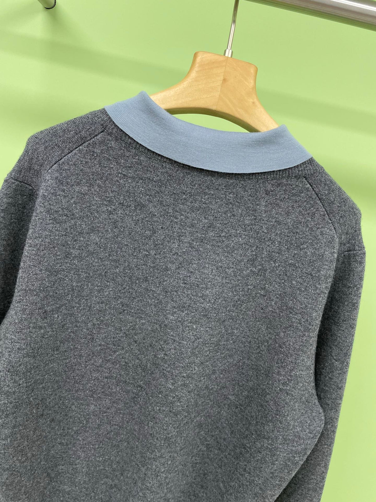 Two-Piece Effect Wool Knit Sweater