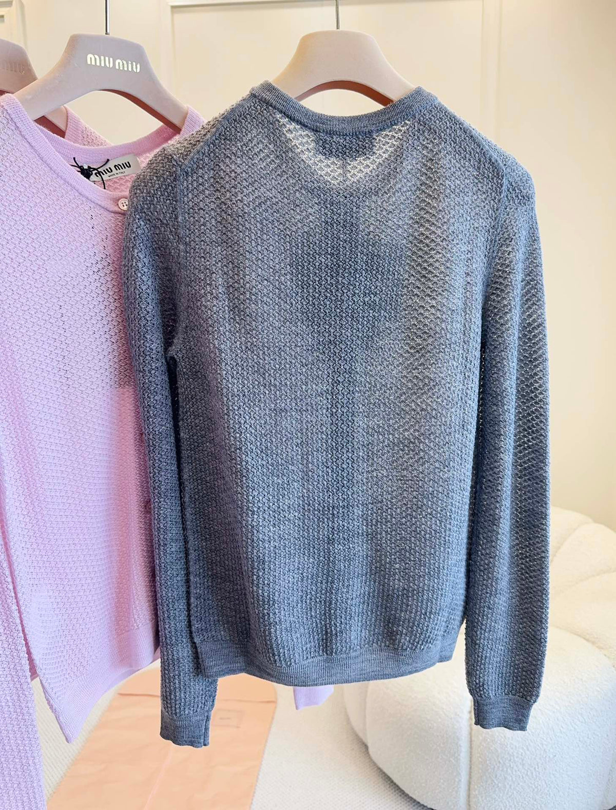 MM Hollow Knit Wool Cardigan