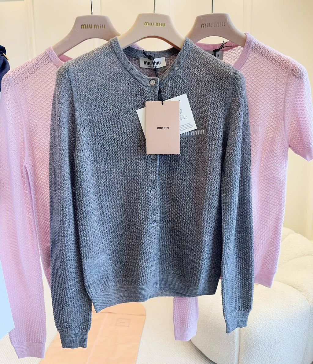 MM Hollow Knit Wool Cardigan