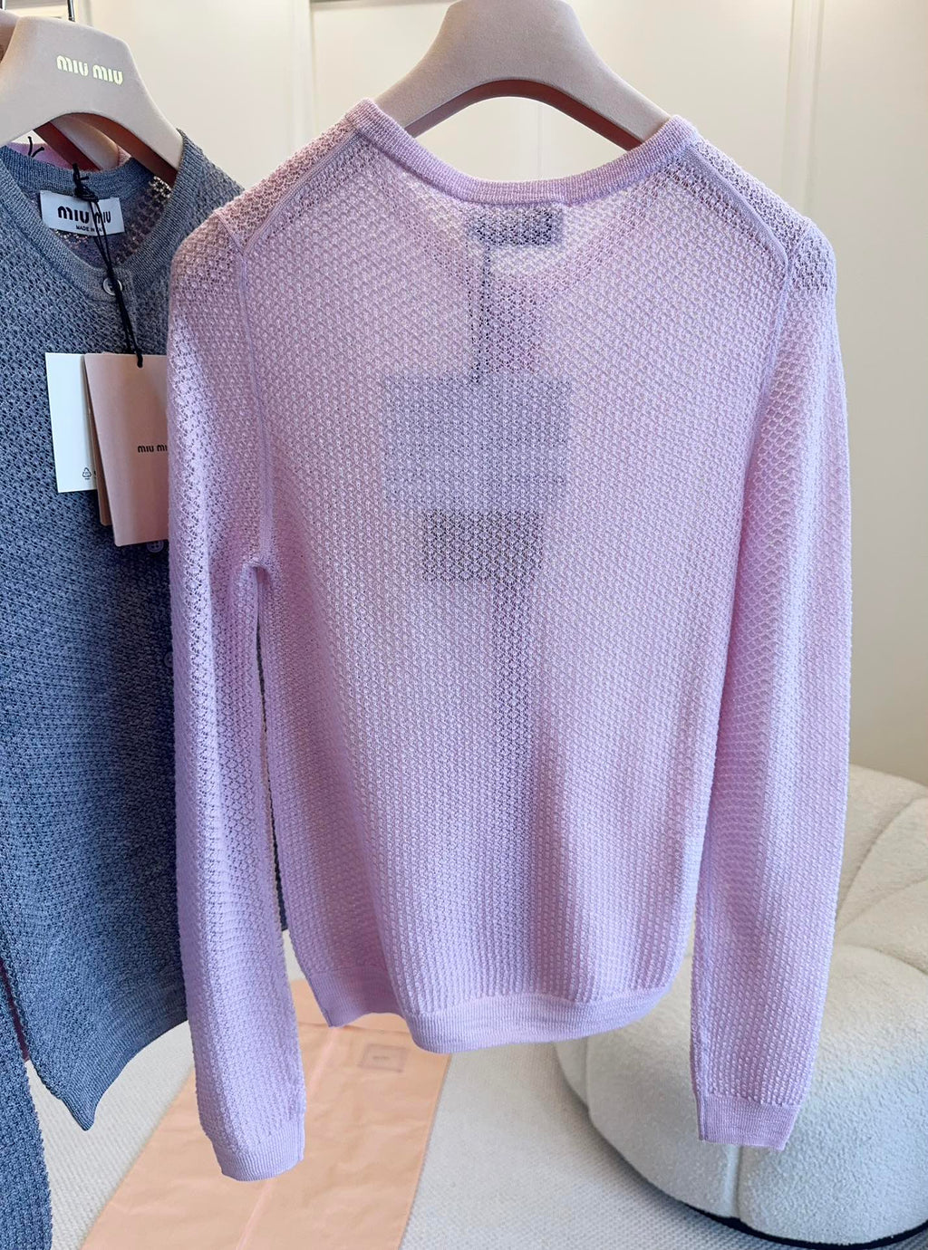 MM Hollow Knit Wool Cardigan