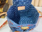 Backpack Monogram Denim Cerise