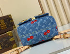 Backpack Monogram Denim Cerise
