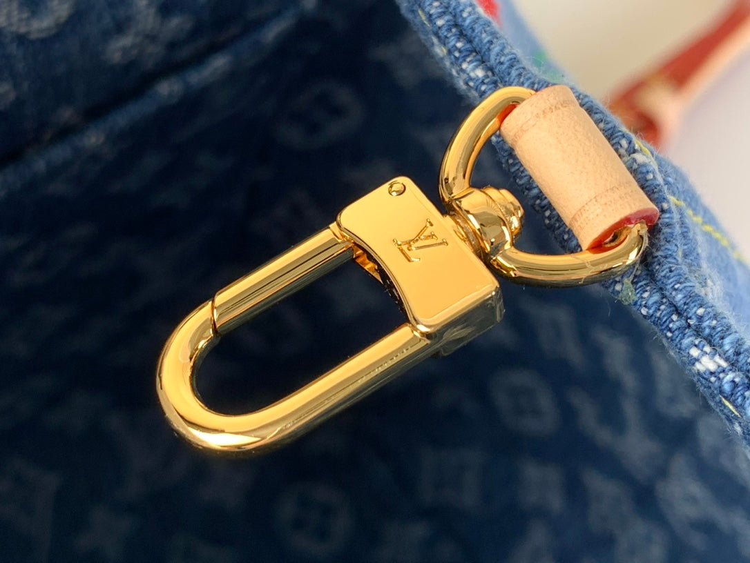 Backpack Monogram Denim Cerise