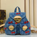 Backpack Monogram Denim Cerise