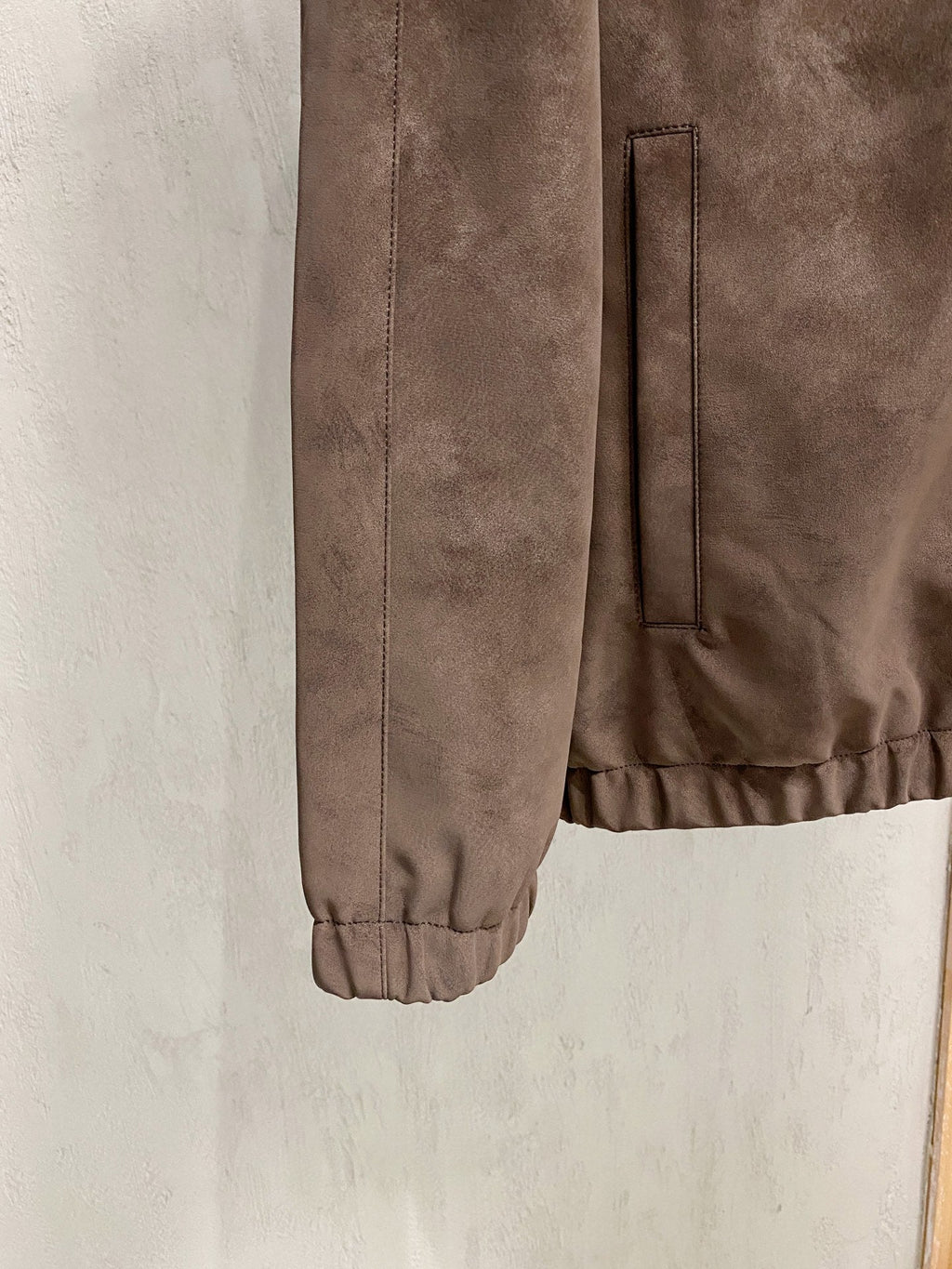 Italian Suede High-Collar Jacket