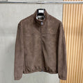 Italian Suede High-Collar Jacket