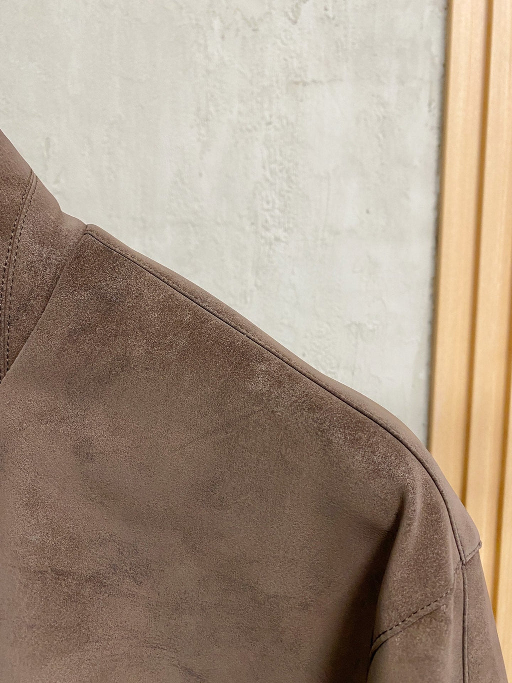 Italian Suede High-Collar Jacket