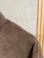 Italian Suede High-Collar Jacket