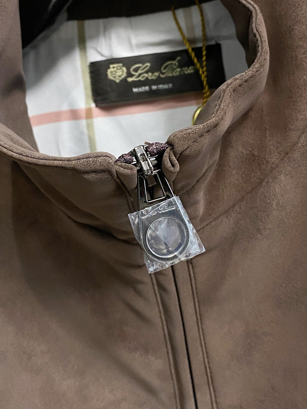 Italian Suede High-Collar Jacket