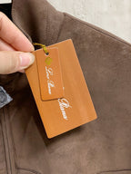 Italian Suede High-Collar Jacket