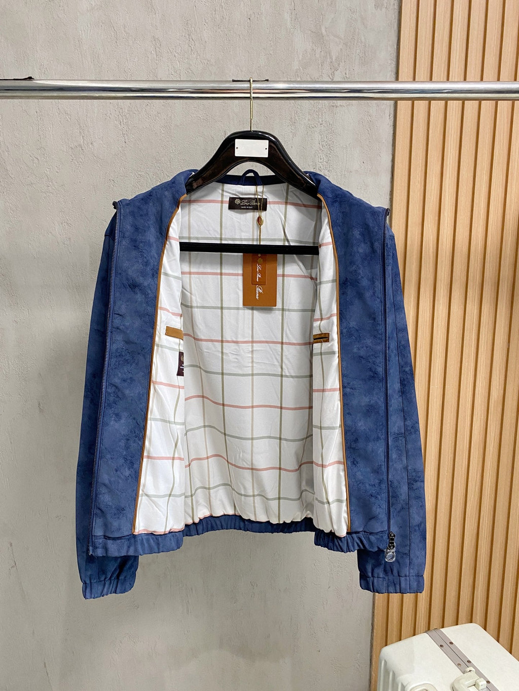 Italian Suede High-Collar Jacket
