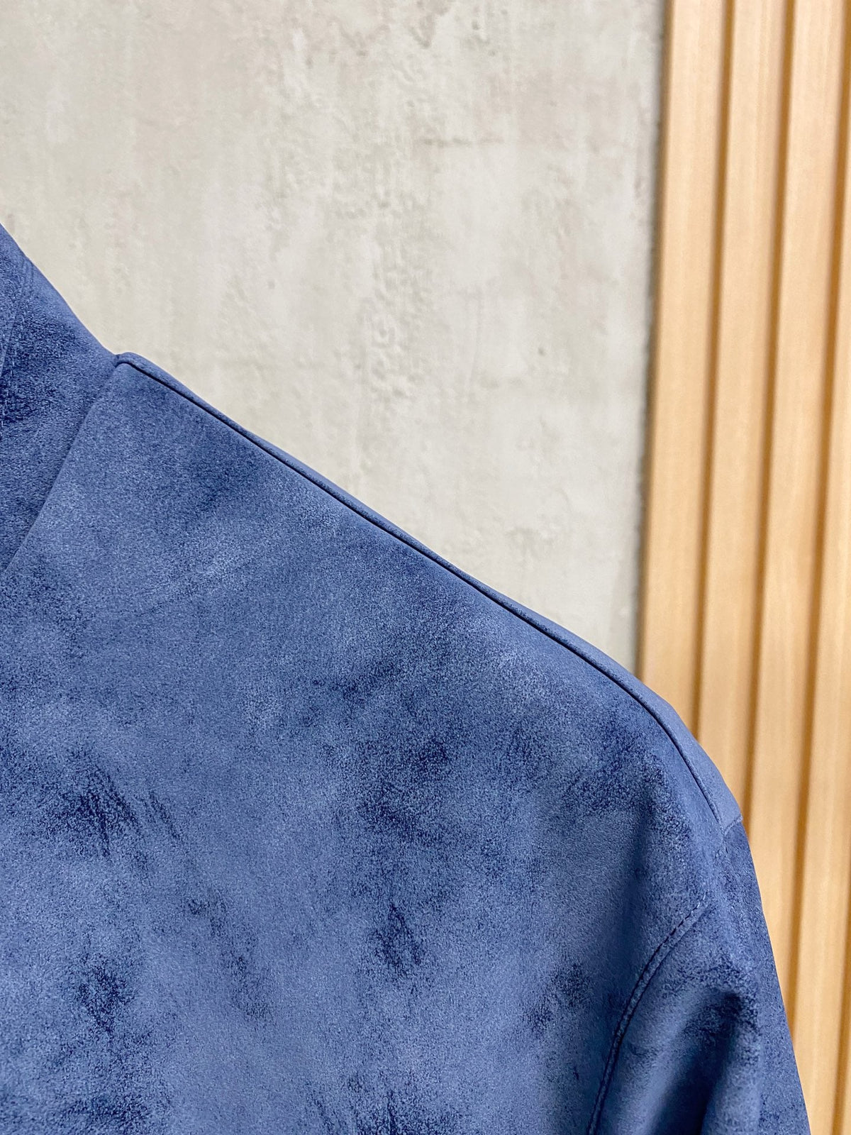 Italian Suede High-Collar Jacket