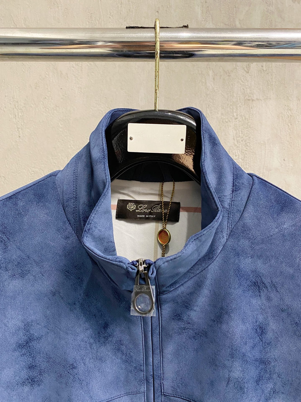 Italian Suede High-Collar Jacket