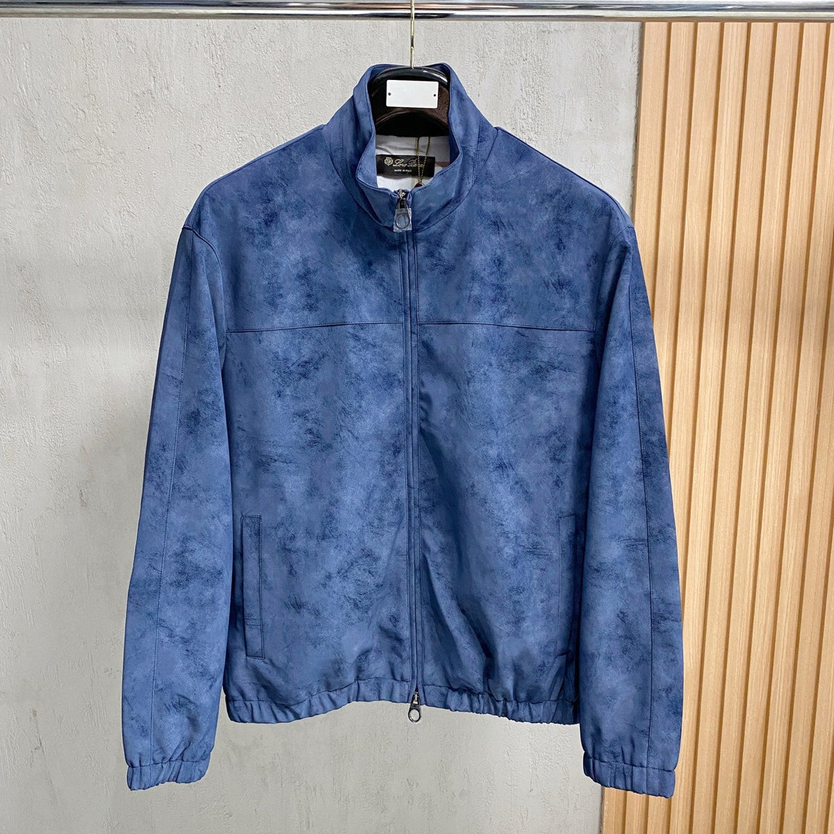 Italian Suede High-Collar Jacket