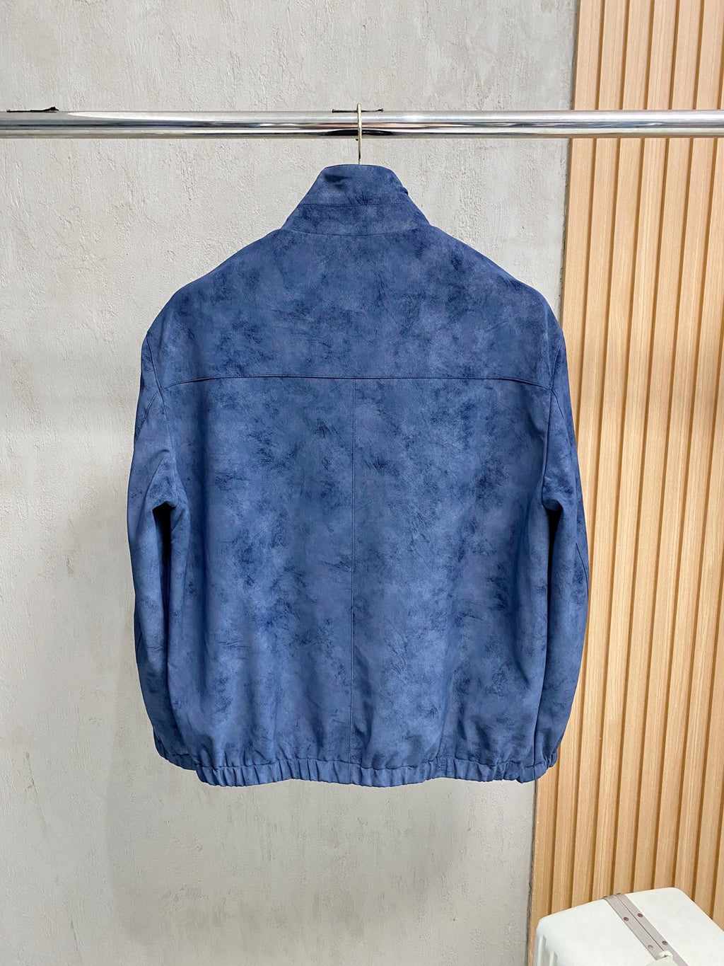 Italian Suede High-Collar Jacket