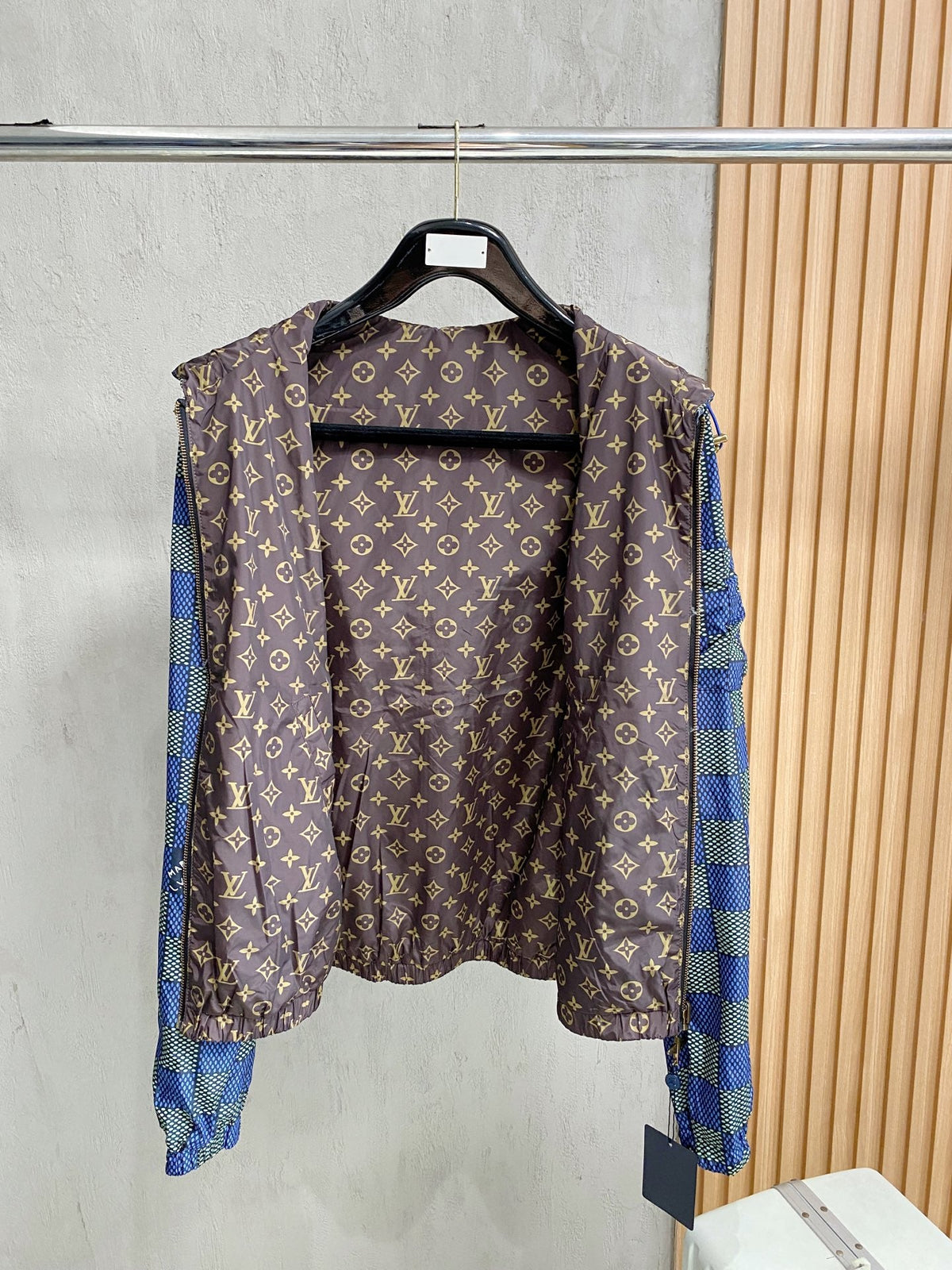 Reversible Jacquard Hooded Jacket