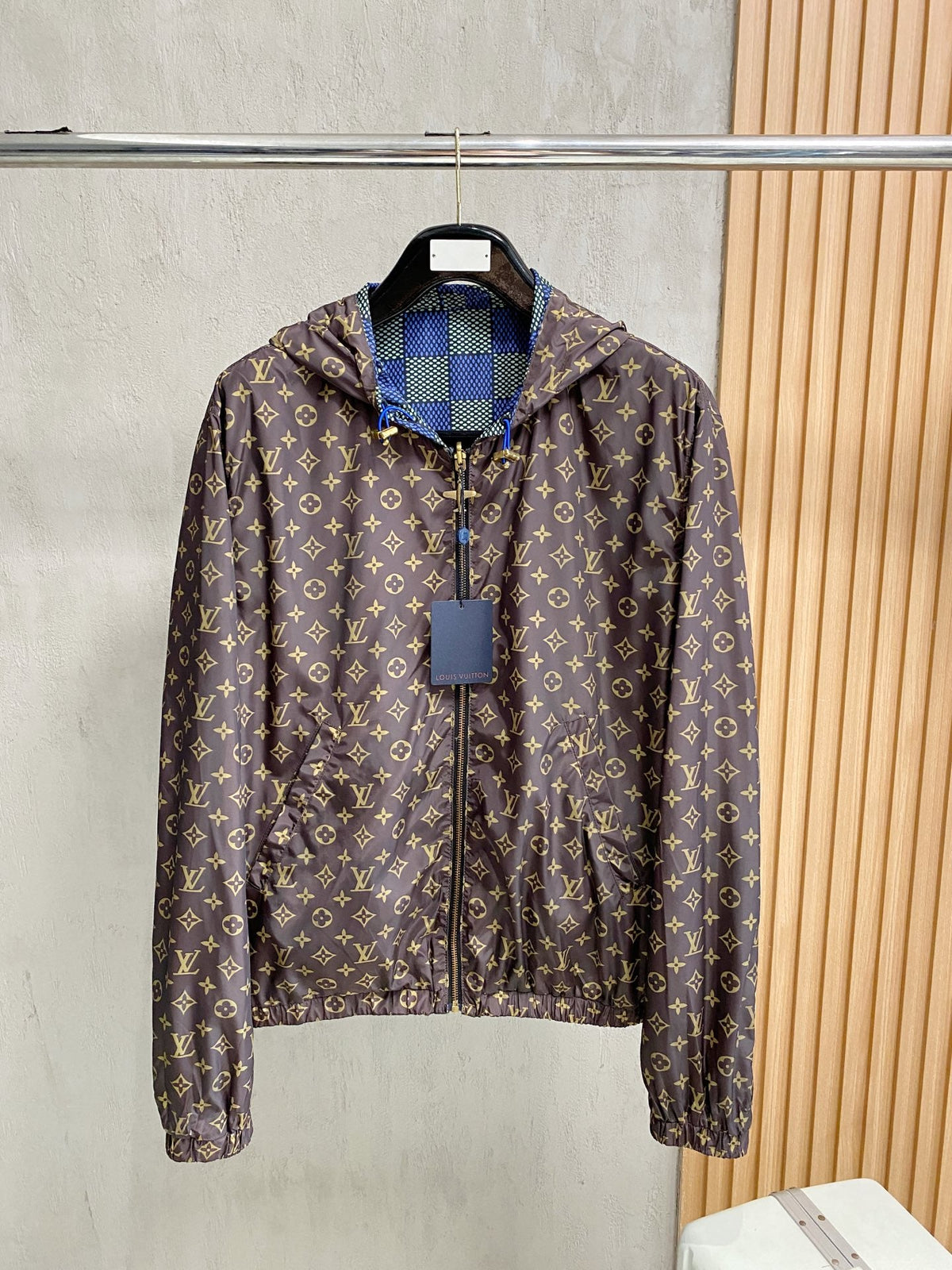 Reversible Jacquard Hooded Jacket