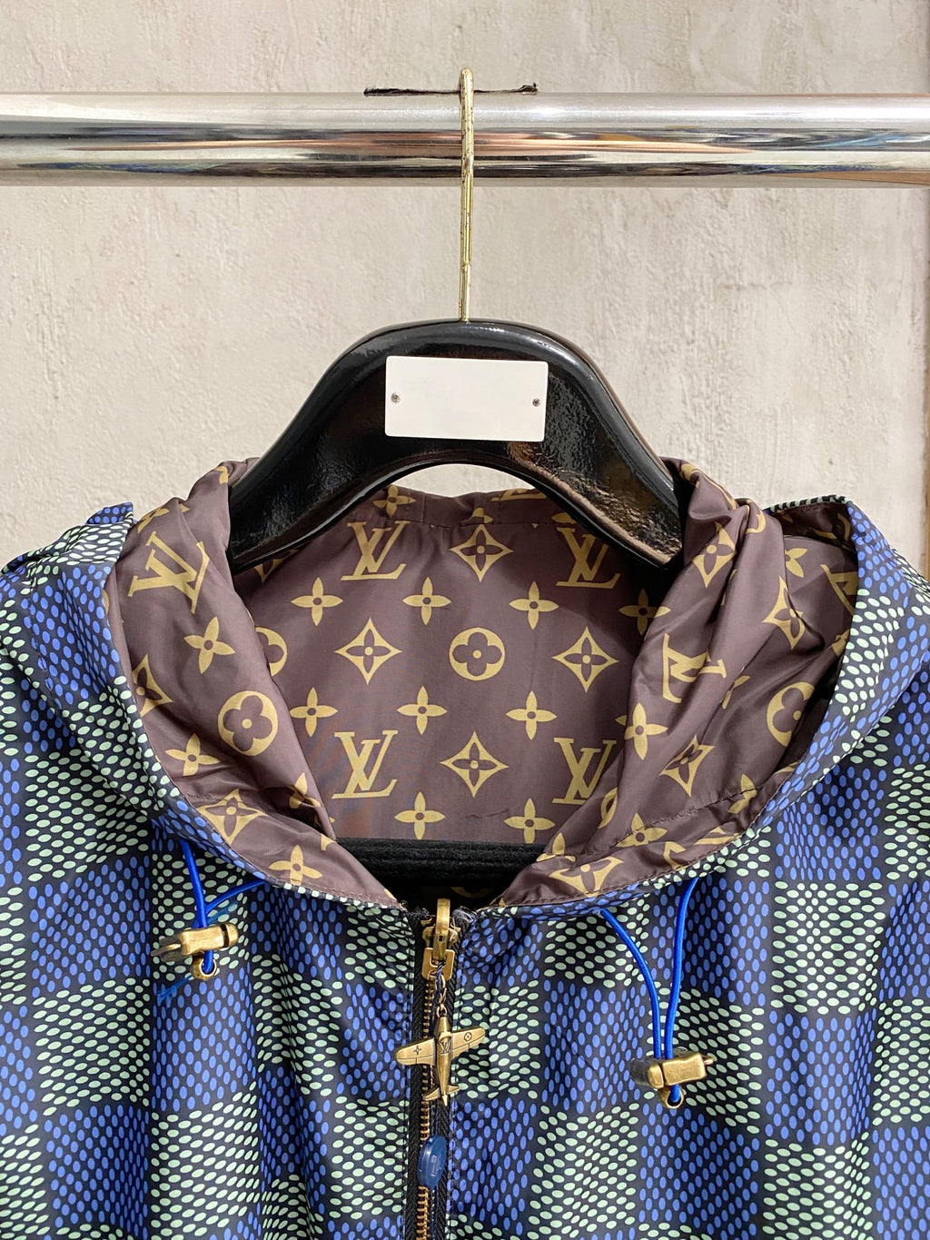 Reversible Jacquard Hooded Jacket