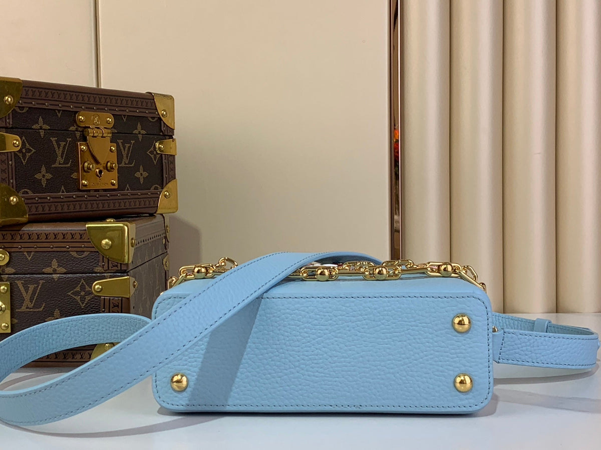 Capucines East West Mini Blue