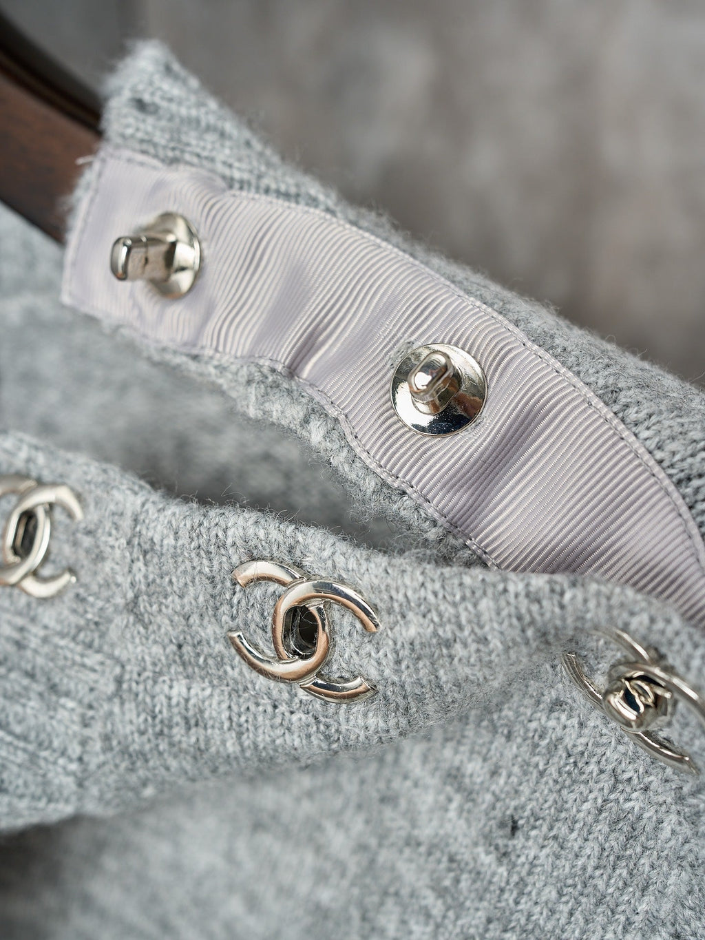 Long-Sleeve Knit Sweater with Button Detail