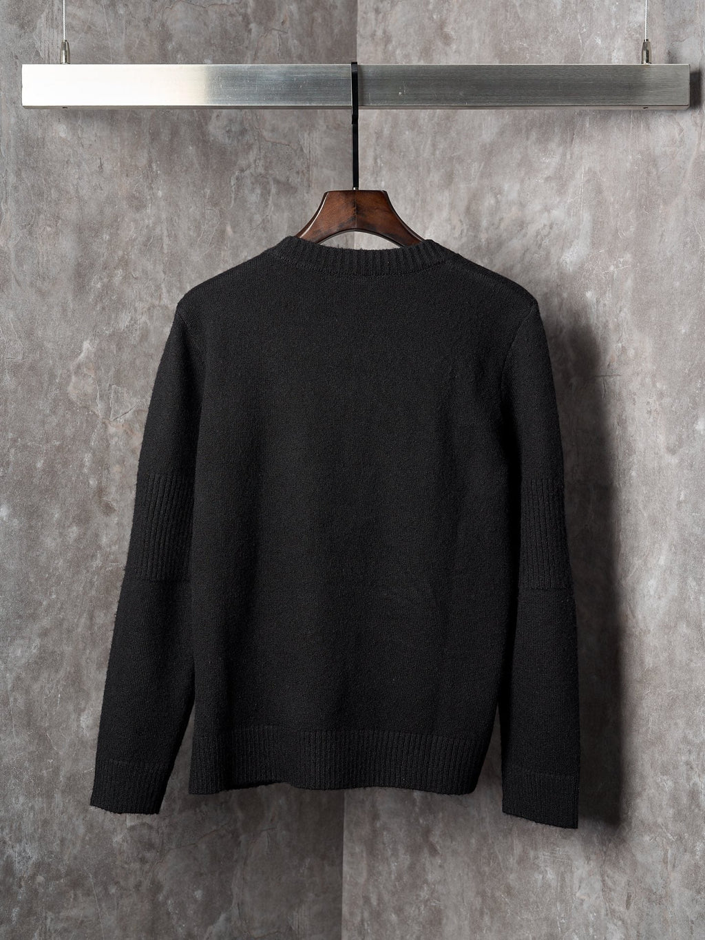 Long-Sleeve Knit Sweater with Button Detail