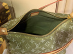Vintage Denim Crossbody Bag Green