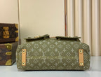 Vintage Denim Crossbody Bag Green