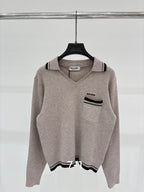 Juliette Contrast-Trim Polo Sweater