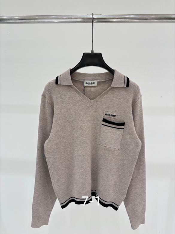 Juliette Contrast-Trim Polo Sweater