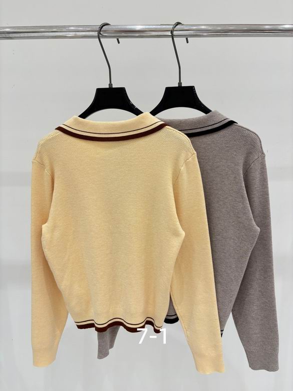 Juliette Contrast-Trim Polo Sweater
