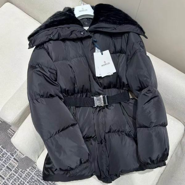 Belted High-Collar Puffer