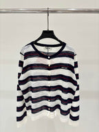 Margot Striped Knit Cardigan