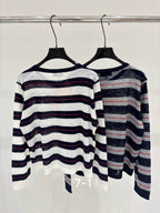 Margot Striped Knit Cardigan