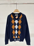 Oxford Argyle V-Neck Sweater