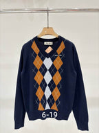Oxford Argyle V-Neck Sweater