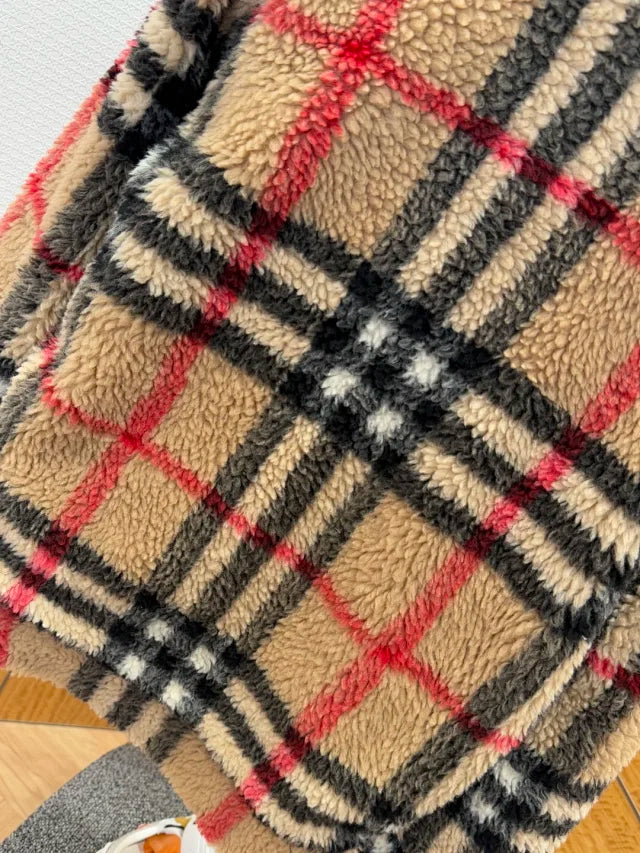 Plaid Shearling Jacket