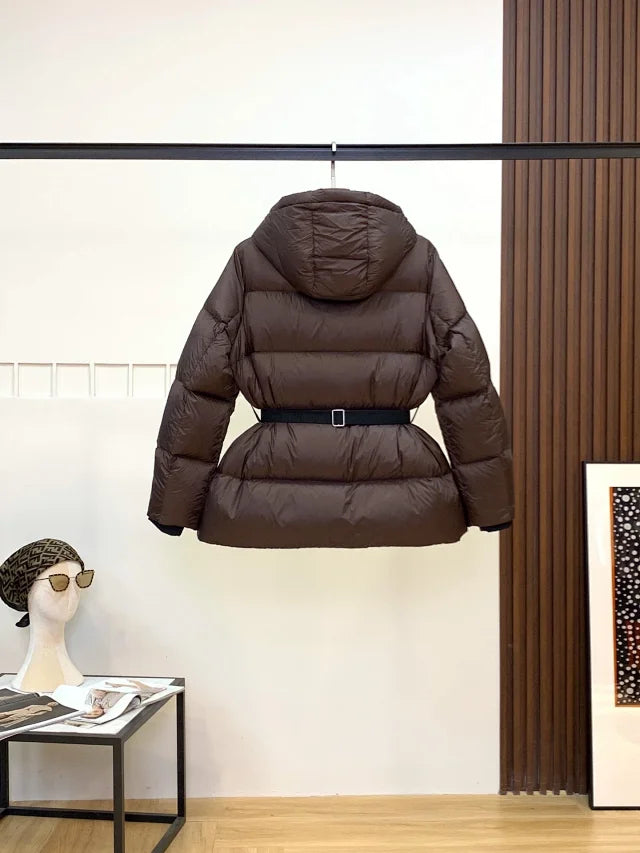 Belted Hooded Puffer Jacket