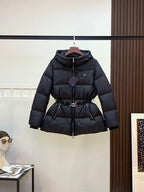 Belted Hooded Puffer Jacket