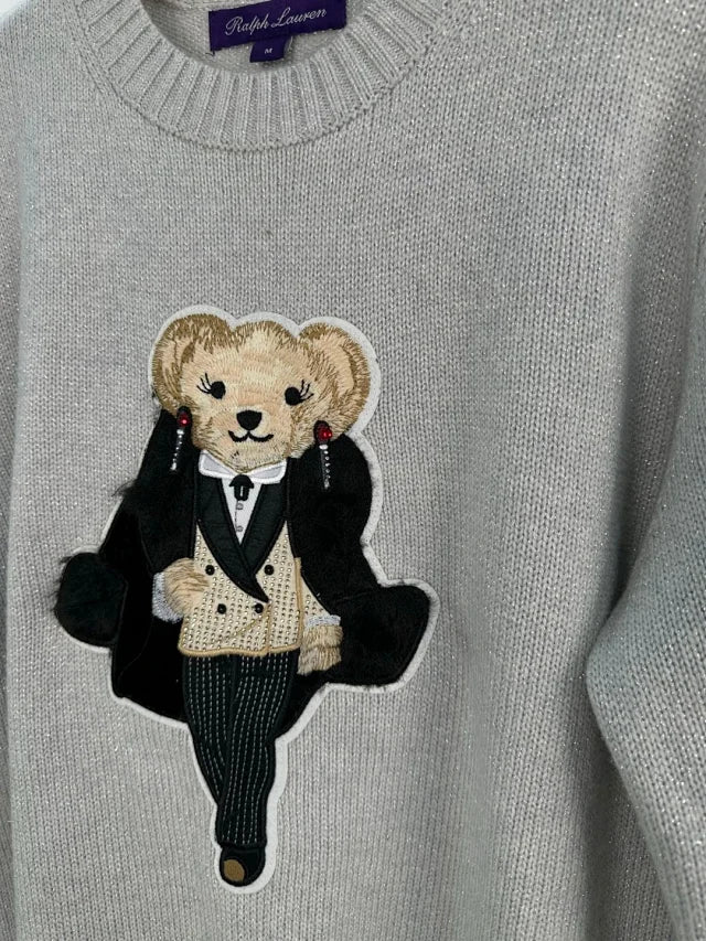 Tuxedo Bear Knit Sweater