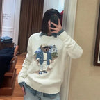 Cream Coastal Bear Knit Sweater
