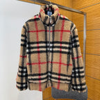 Plaid Shearling Jacket