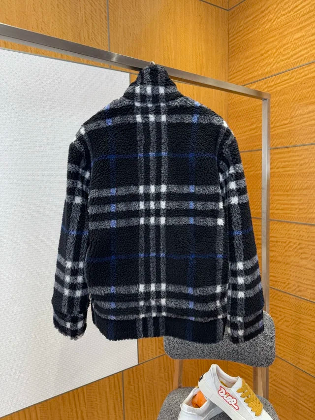 Plaid Shearling Jacket