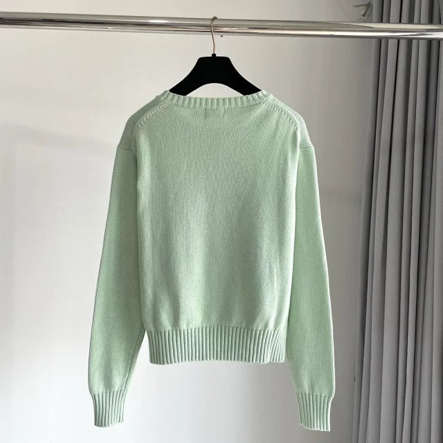 Mint Golf Bear Sweater