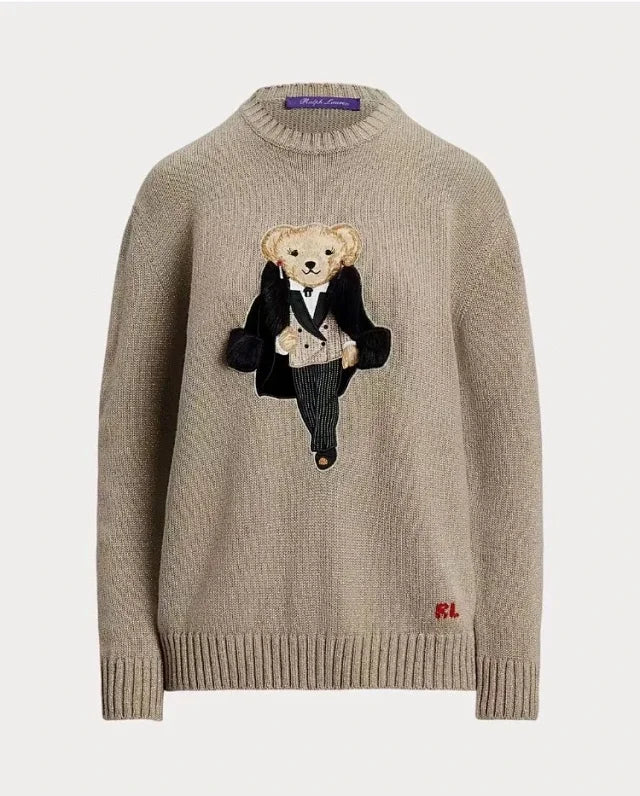 Tuxedo Bear Knit Sweater