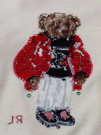 Cream Winter Bear Knit Sweater