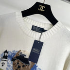 Cream Coastal Bear Knit Sweater